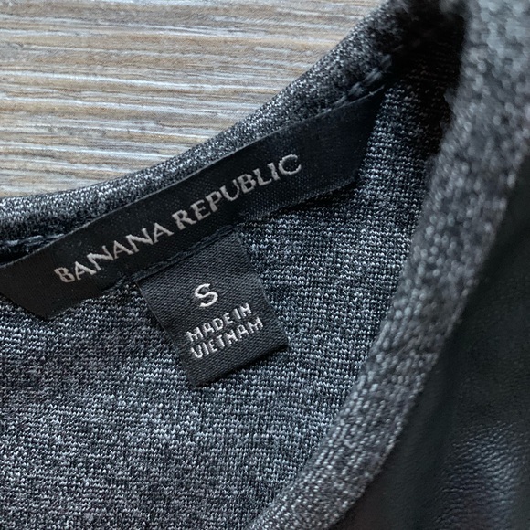 Banana Republic Faux Leather Ponte Tank Top S - Picture 5 of 10